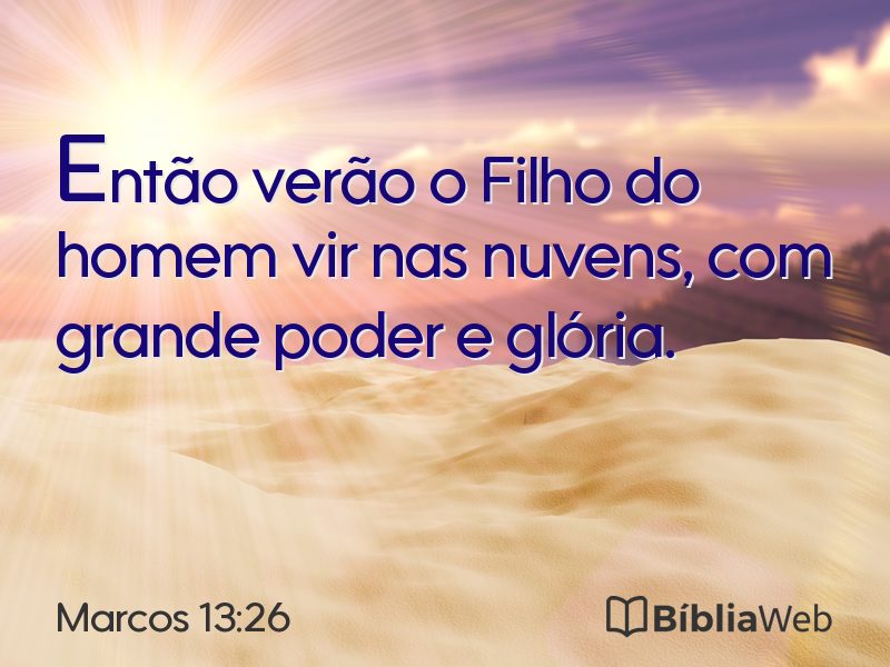 Marcos 13:26 em imagem para compartilhar