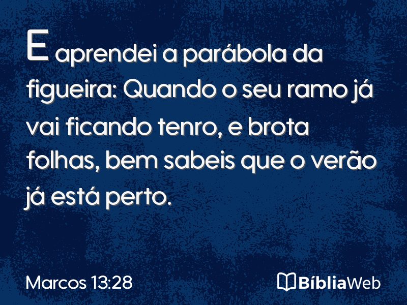 Marcos 13:28 em imagem para compartilhar
