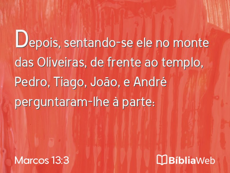 Marcos 13:3 em imagem para compartilhar