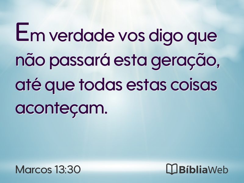 Marcos 13:30 em imagem para compartilhar