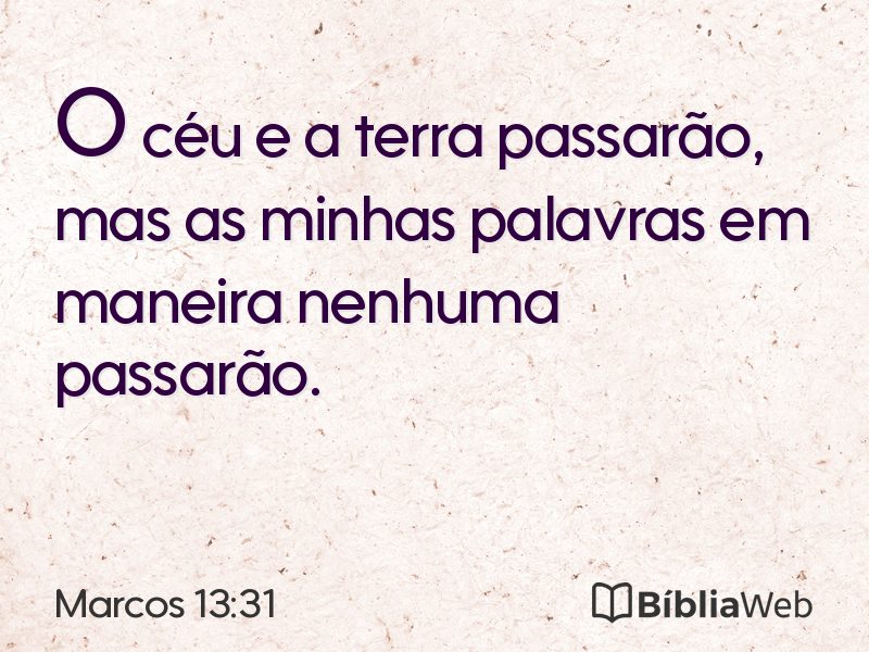 Marcos 13:31 em imagem para compartilhar