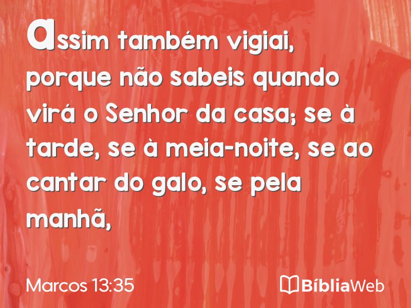 Marcos 13:35 em imagem para compartilhar