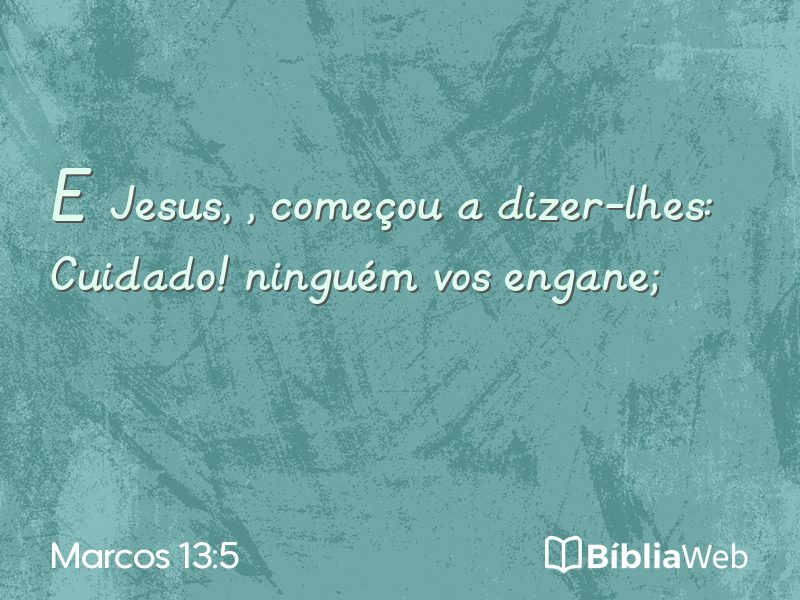 Marcos 13:5 em imagem para compartilhar