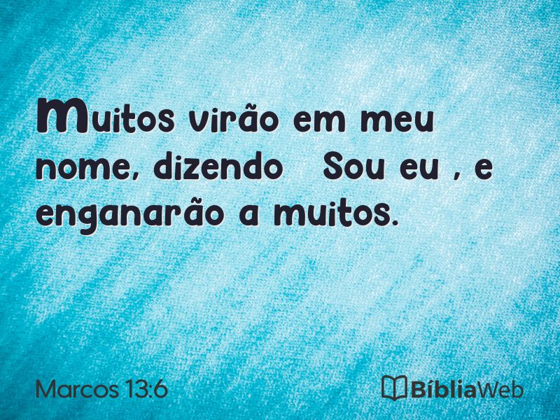 Marcos 13:6 em imagem para compartilhar