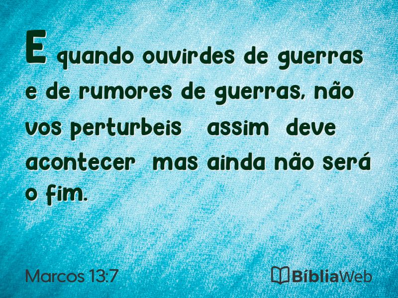 Marcos 13:7 em imagem para compartilhar