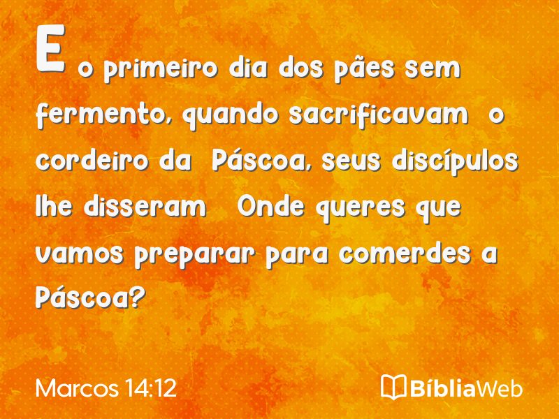 Marcos 14:12 em imagem para compartilhar