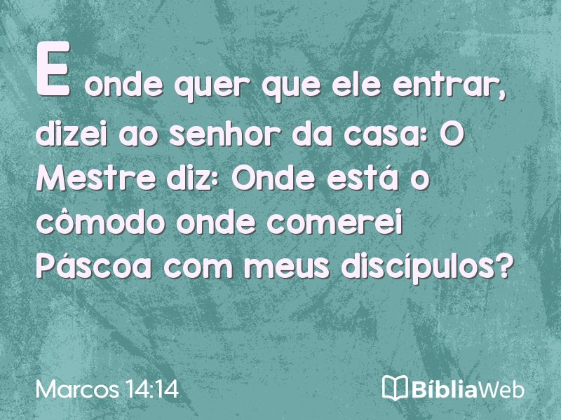 Marcos 14:14 em imagem para compartilhar