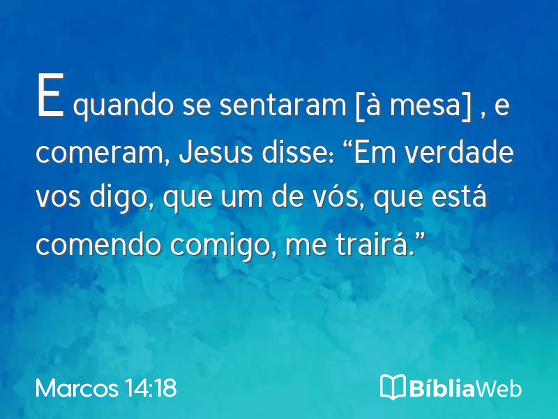 Marcos 14:18 em imagem para compartilhar