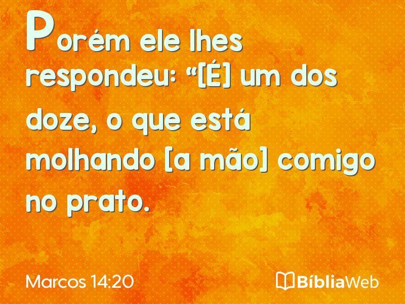 Marcos 14:20 em imagem para compartilhar