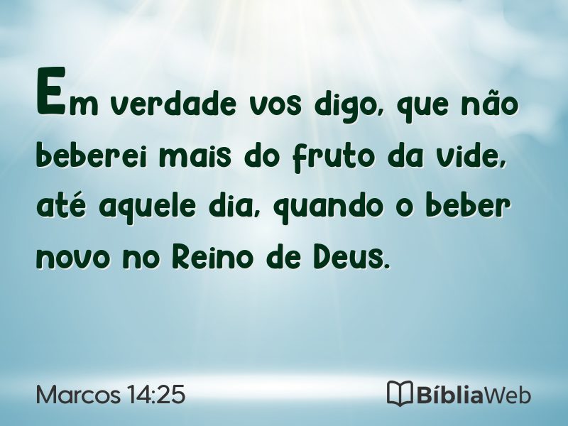 Marcos 14:25 em imagem para compartilhar
