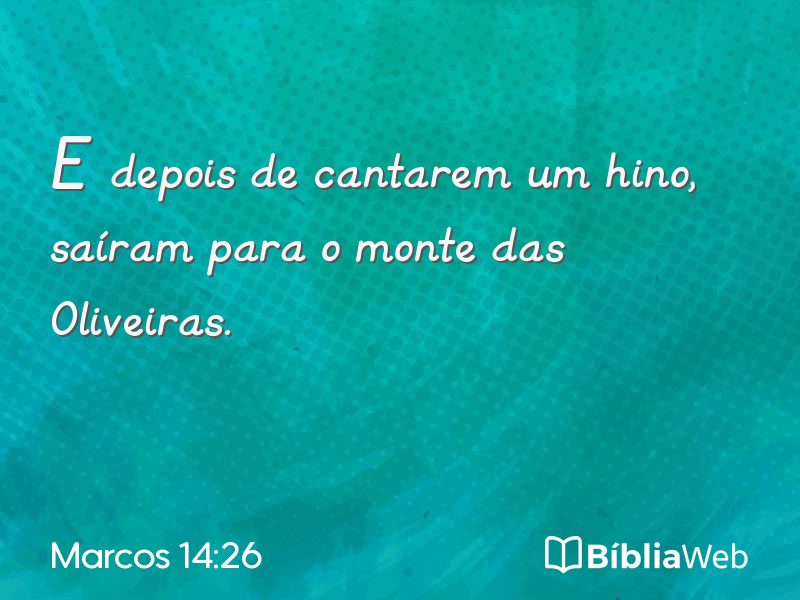 Marcos 14:26 em imagem para compartilhar