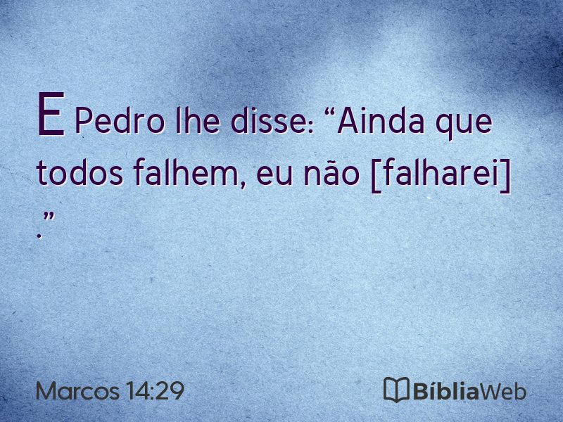 Marcos 14:29 em imagem para compartilhar