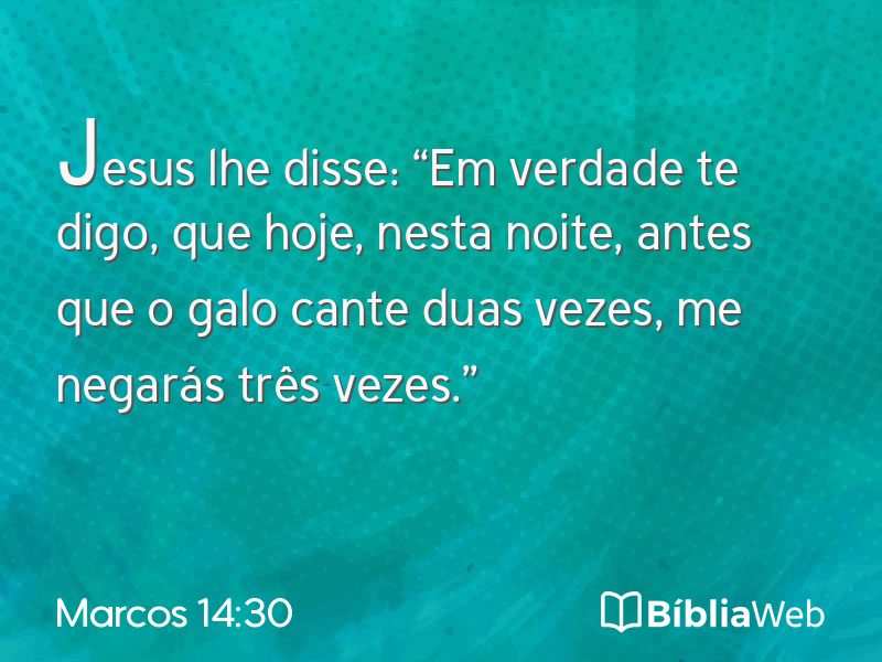 Marcos 14:30 em imagem para compartilhar