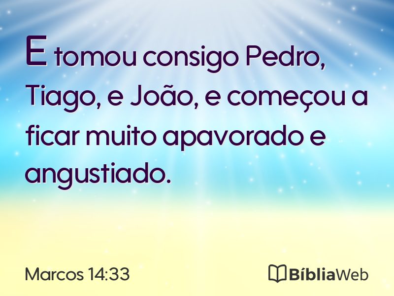 Marcos 14:33 em imagem para compartilhar