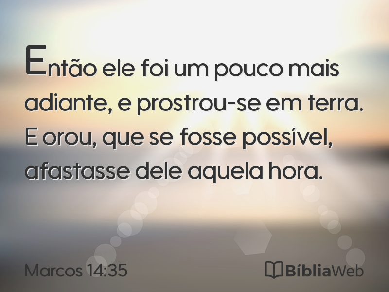 Marcos 14:35 em imagem para compartilhar