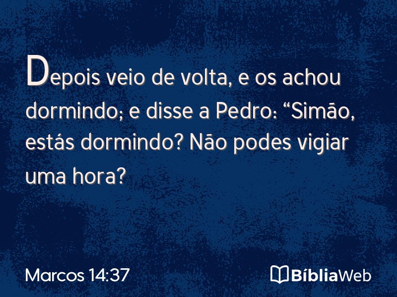 Marcos 14:37 em imagem para compartilhar