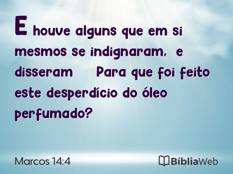 Marcos 14:4 em imagem para compartilhar
