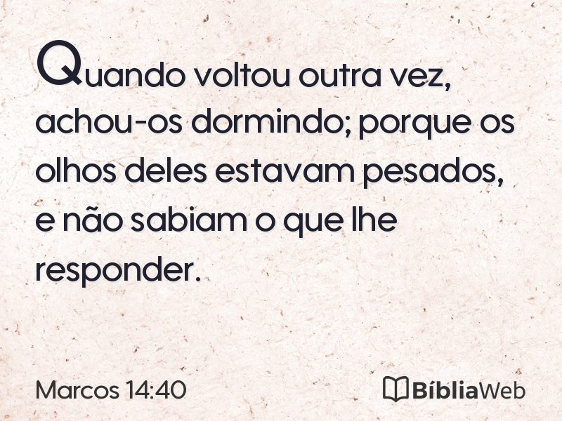 Marcos 14:40 em imagem para compartilhar