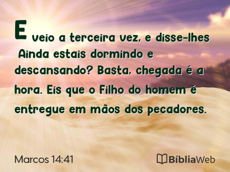 Marcos 14:41 em imagem para compartilhar