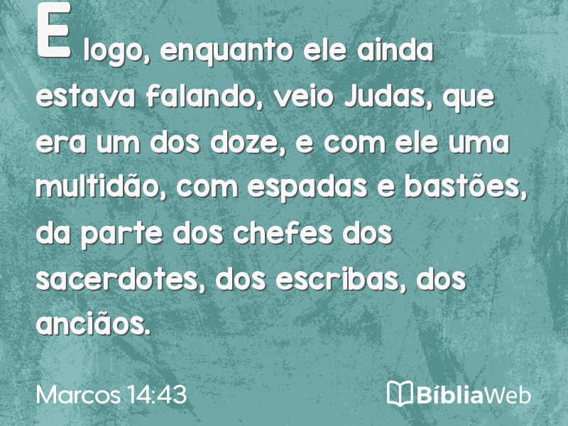 Marcos 14:43 em imagem para compartilhar