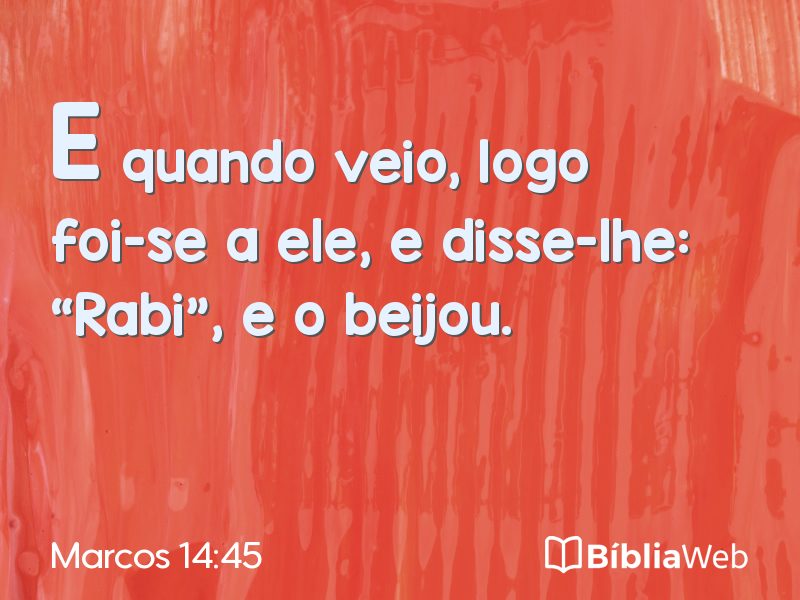 Marcos 14:45 em imagem para compartilhar