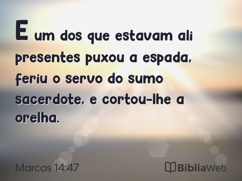 Marcos 14:47 em imagem para compartilhar