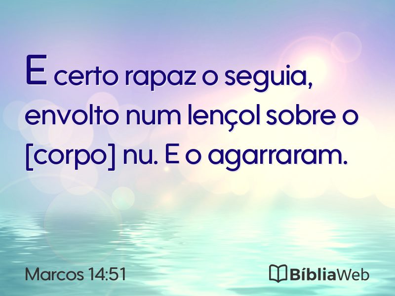 Marcos 14:51 em imagem para compartilhar