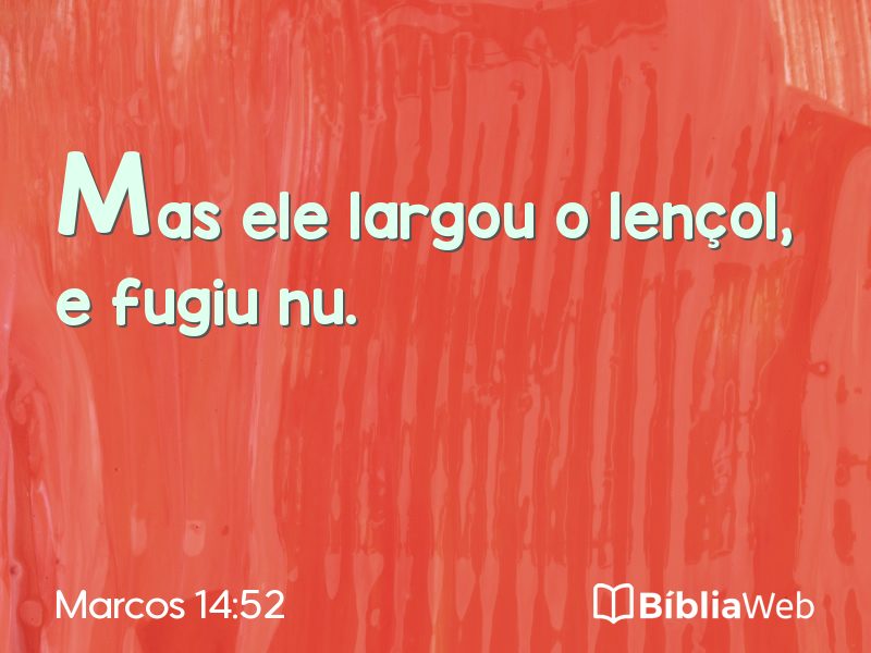 Marcos 14:52 em imagem para compartilhar