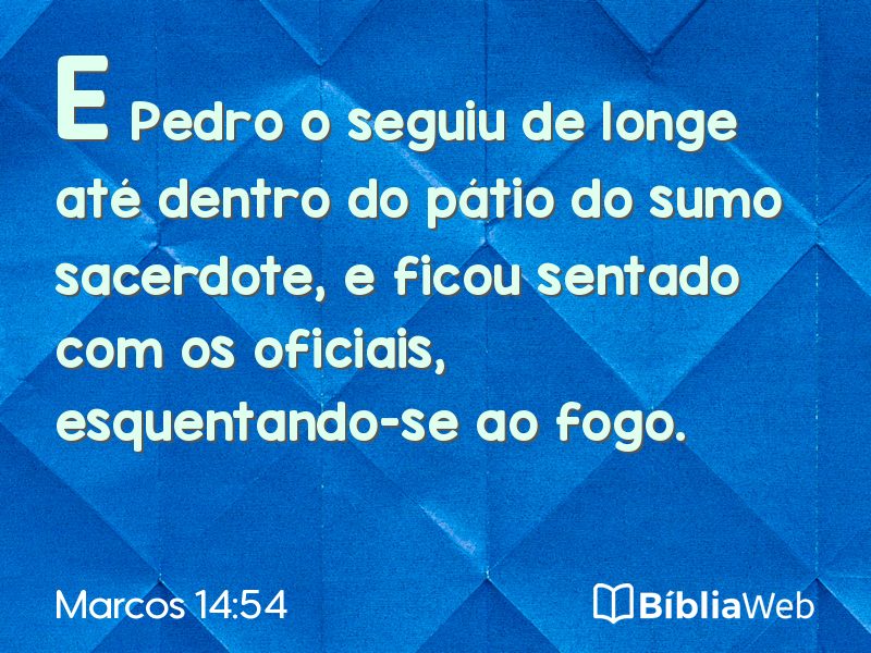 Marcos 14:54 em imagem para compartilhar