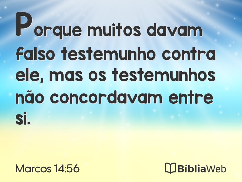 Marcos 14:56 em imagem para compartilhar