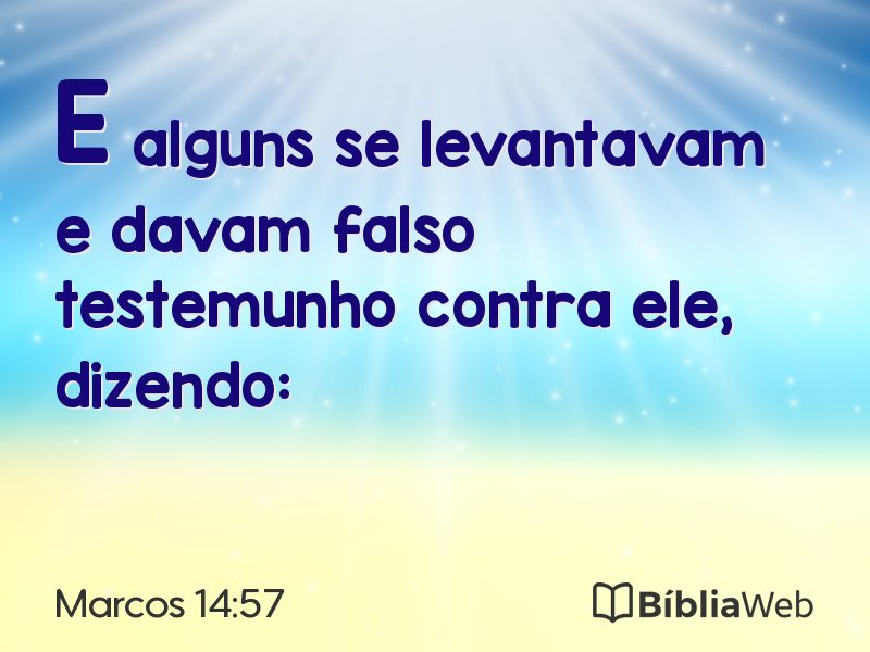 Marcos 14:57 em imagem para compartilhar