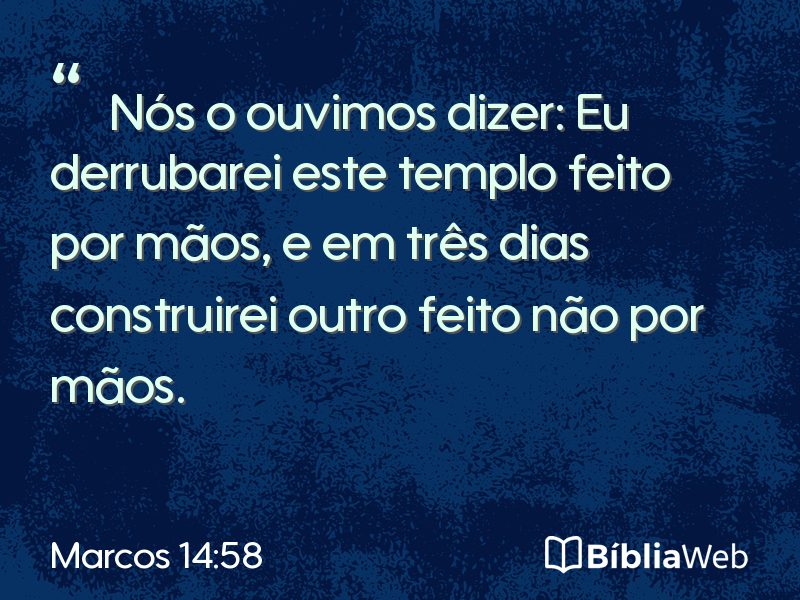 Marcos 14:58 em imagem para compartilhar