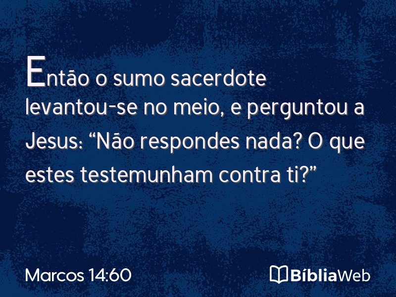 Marcos 14:60 em imagem para compartilhar
