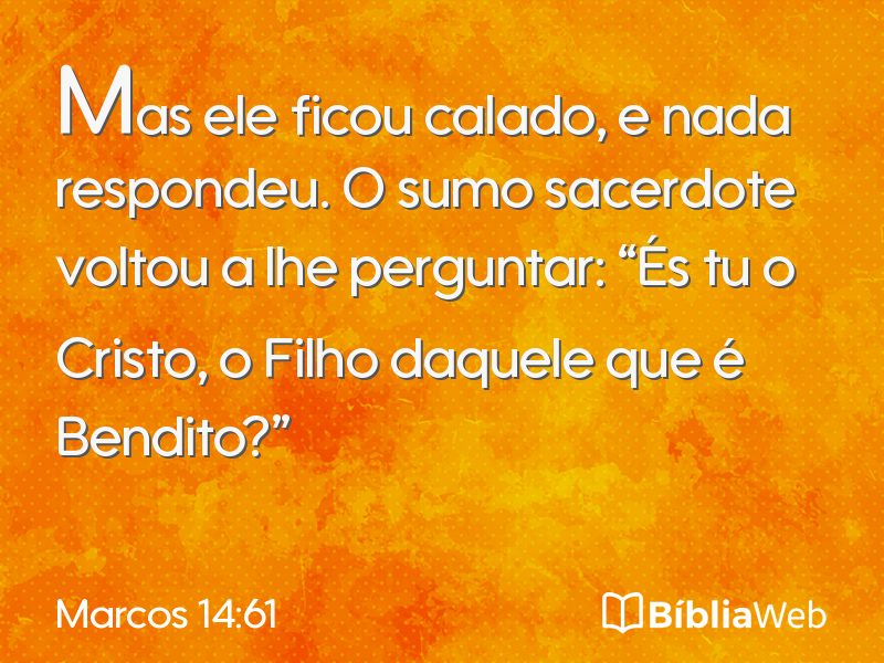 Marcos 14:61 em imagem para compartilhar