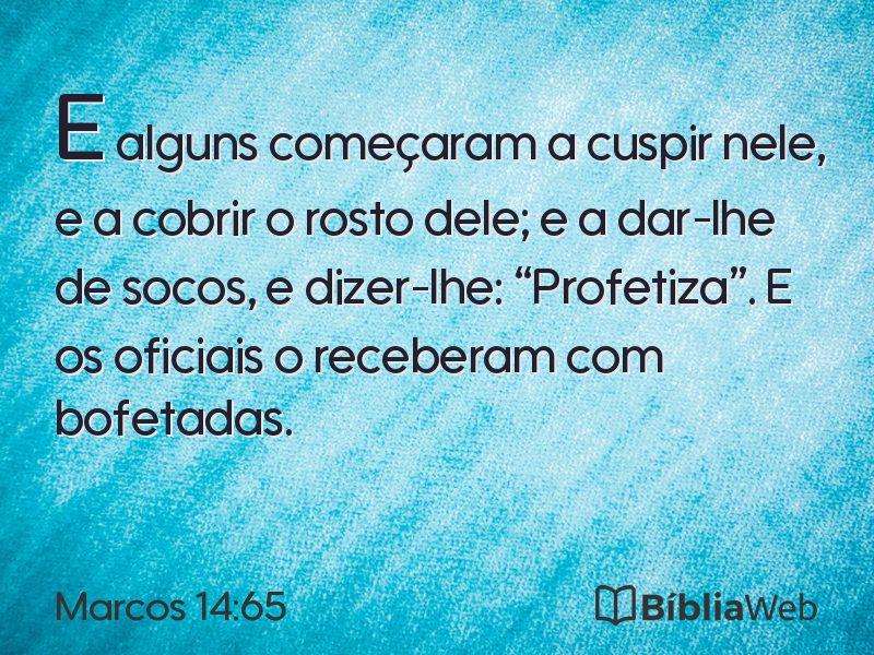 Marcos 14:65 em imagem para compartilhar