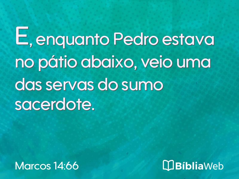 Marcos 14:66 em imagem para compartilhar