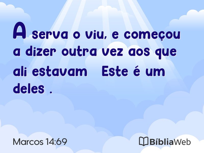 Marcos 14:69 em imagem para compartilhar