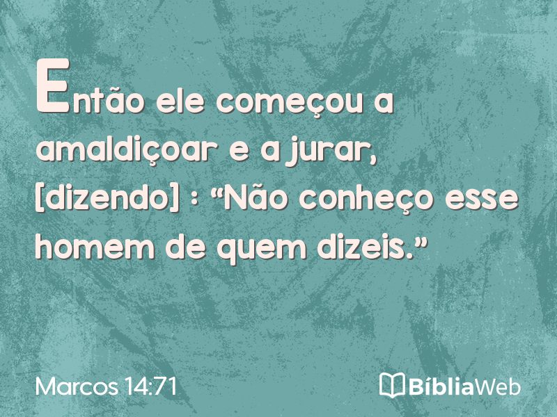 Marcos 14:71 em imagem para compartilhar