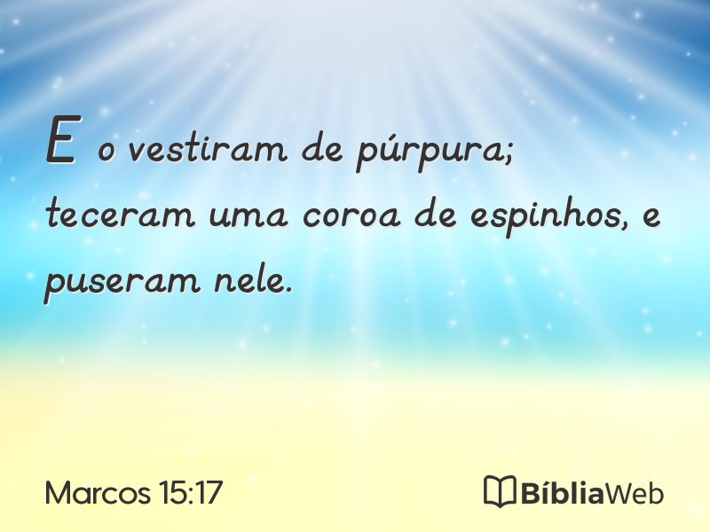 Marcos 15:17 em imagem para compartilhar