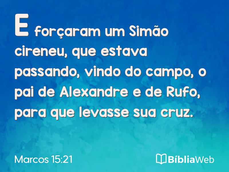 Marcos 15:21 em imagem para compartilhar