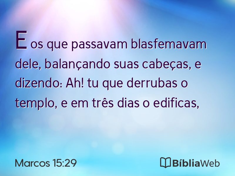 Marcos 15:29 em imagem para compartilhar