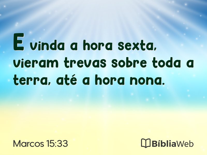 Marcos 15:33 em imagem para compartilhar
