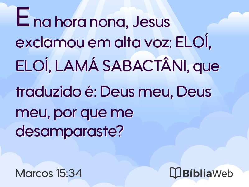 Marcos 15:34 em imagem para compartilhar