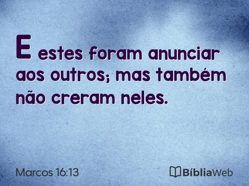 Marcos 16:13 em imagem para compartilhar