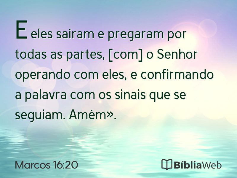 Marcos 16:20 em imagem para compartilhar