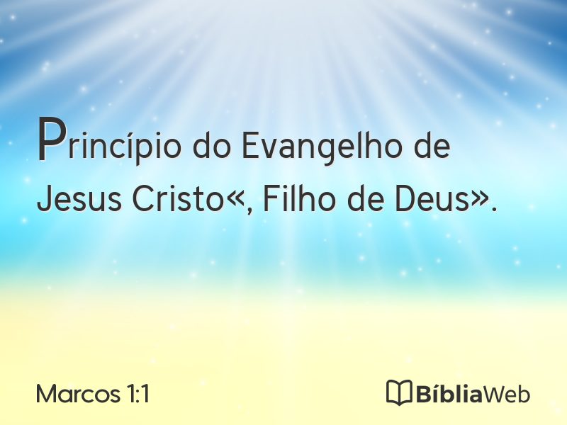 Marcos 1:1 em imagem para compartilhar