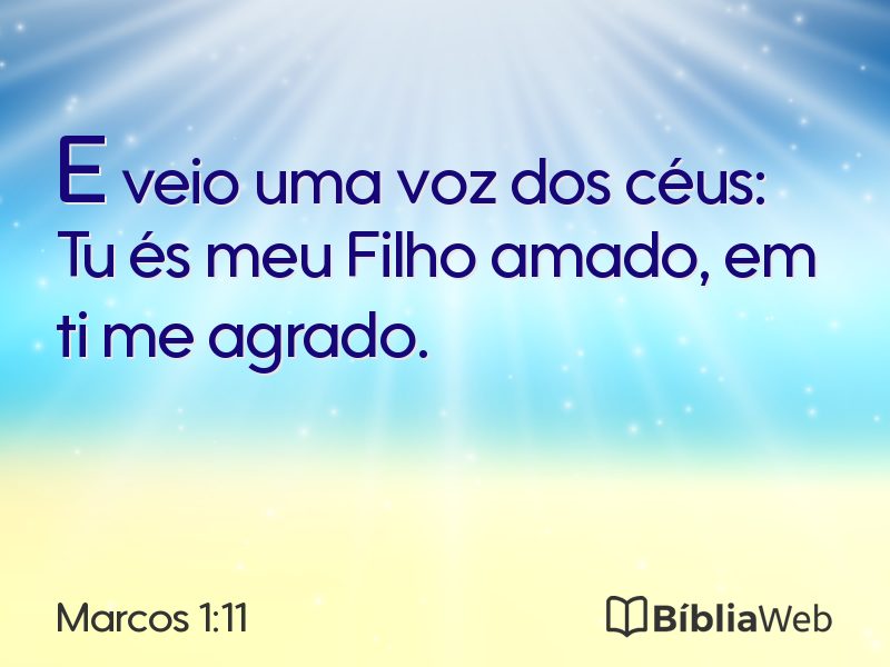 Marcos 1:11 em imagem para compartilhar