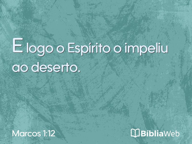 Marcos 1:12 em imagem para compartilhar