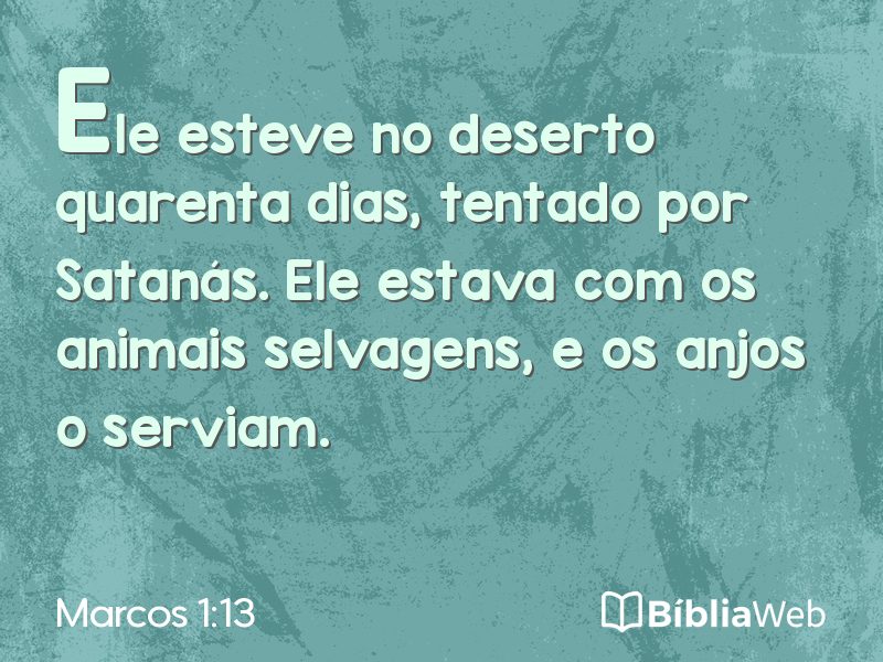 Marcos 1:13 em imagem para compartilhar
