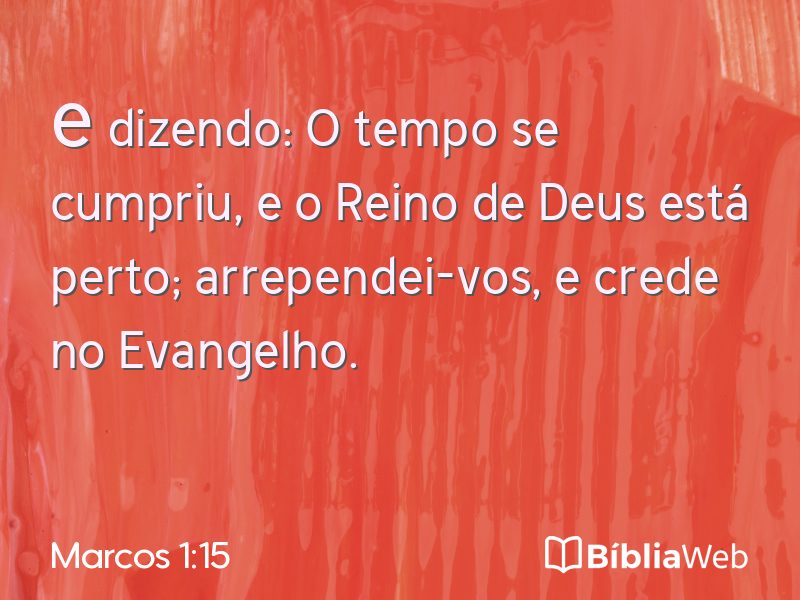 Marcos 1:15 em imagem para compartilhar
